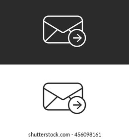 mail envelope line icon