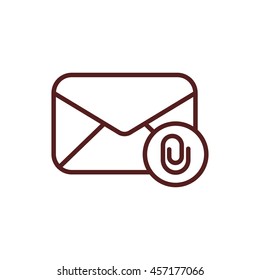 mail envelope line icon
