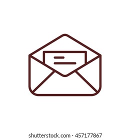 mail envelope line icon