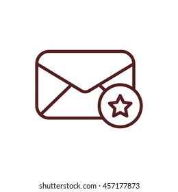 mail envelope line icon