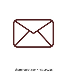mail envelope line icon