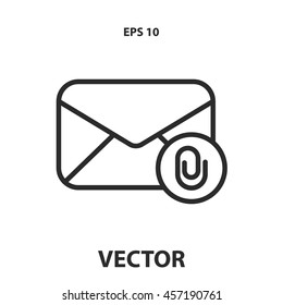 mail envelope line icon