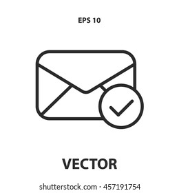 mail envelope line icon
