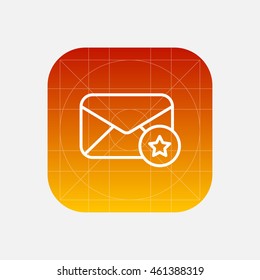mail envelope line icon