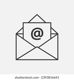 Briefumschlagzeilensymbol. E-Mail-Nachricht, Mailbox-E-Mail-Geschäftskonzept. Abonnieren Sie das Newsletter-Konzept. Vektorgrafik