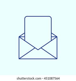 Mail or Envelope Line icon. Eps-10.