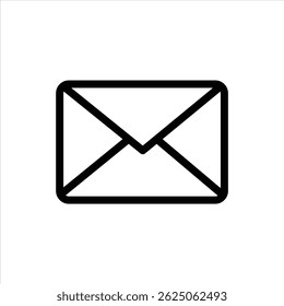 mail envelope line icon vector on white background.