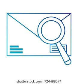 mail envelope with magnifying glass