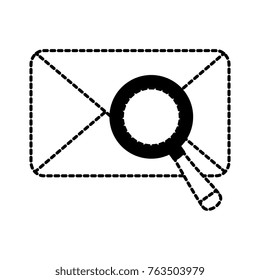 mail envelope with magnifying glass