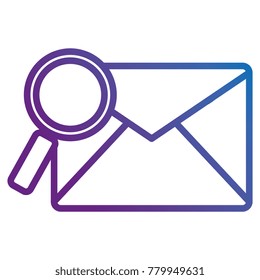 mail envelope with magnifying glass
