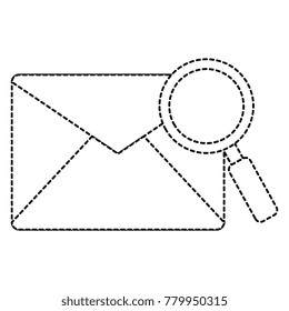 mail envelope with magnifying glass