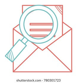 mail envelope with magnifying glass