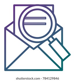 mail envelope with magnifying glass