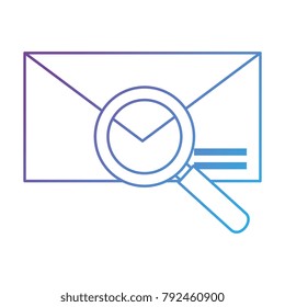 mail envelope with magnifying glass