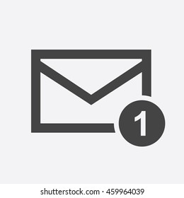 Mail envelope message. Vector illustration in flat style on white background.