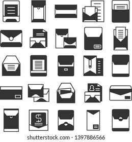 mail, envelope and newsletter icons set