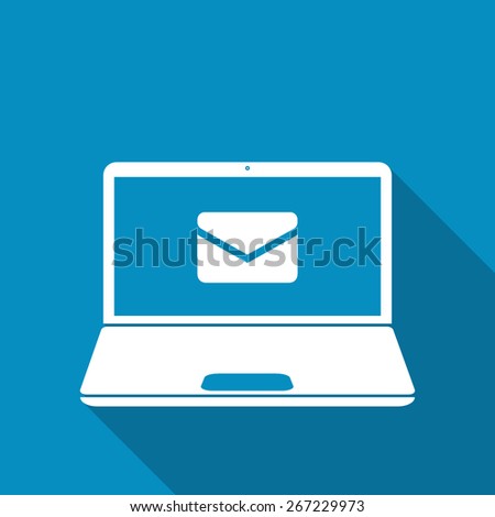 Mail Envelope On Laptop.