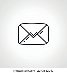 Post, Umschlag Symbol. E-Mail-Zeilensymbol.