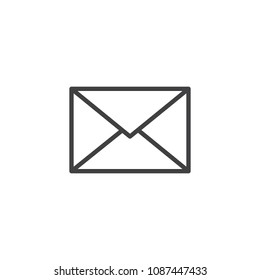 Mail envelope outline icon. linear style sign for mobile concept and web design. Email simple line vector icon. Message Symbol, logo illustration. Pixel perfect vector graphics