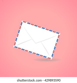 Mail Envelope  Postcard Vintage Style Vector
