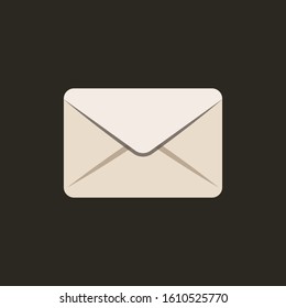 Mail envelope with shadow. Mail icons. Vector Illustration, isolated on background