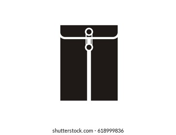 mail envelope simple black icon