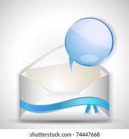 Mail  envelope with speech bubble