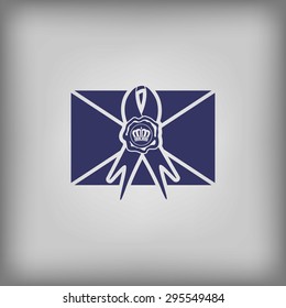 mail envelope with a stamp