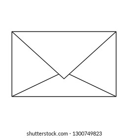 mail envelope symbol black and white