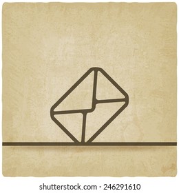 Mail envelope symbol old background - vector illustration. eps 10