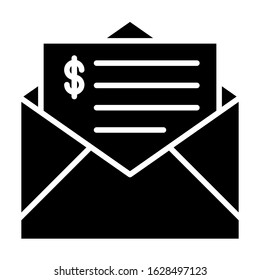 mail envelope tax icon vector