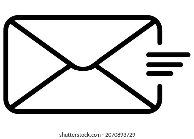 Mail envelope. Transparent envelope icon. Email address sign. Letter symbol.