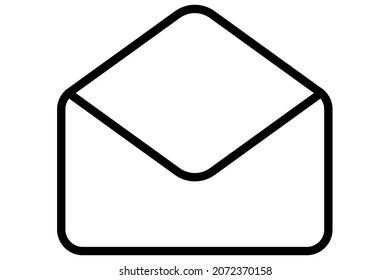 Mail envelope. Transparent envelope icon. Email address sign. Letter symbol.