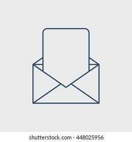 Mail, Envelope Vector Line Icon. Eps.-10.