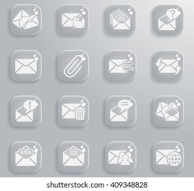 mail and envelope web icons for user interface design