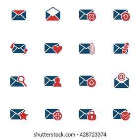 mail and envelope web icons for user interface design