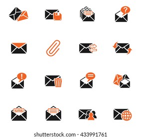 mail and envelope web icons for user interface design