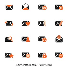 mail and envelope web icons for user interface design