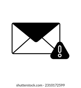 Mail error  Glyph Vector Icon that can easily edit or modify

