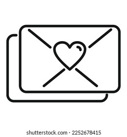 Mail event invitation icon outline vector. Time manager. Work planner