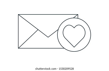 Mail, favorite mail vector icon