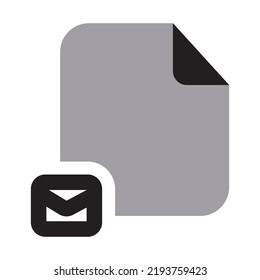 Mail File Icon Two Tone Solid