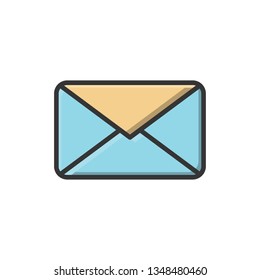 mail filled outline icon