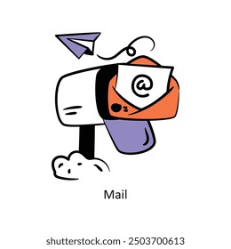 Mail filled outline Style Design Vector Stock illustration. 