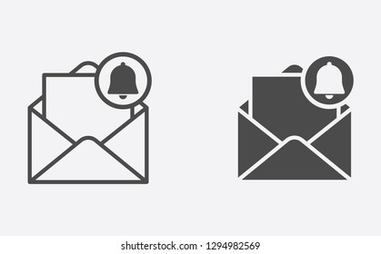 Mail filled and outline vector icon sign symbol