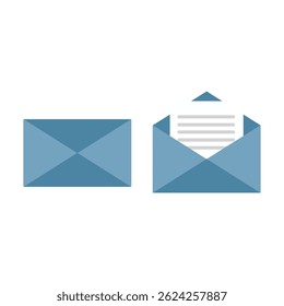 Animación plana de correo electrónico . Icono de correo electrónico Sobre de dibujos animados