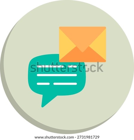 Mail Flat Circle Style Icon
