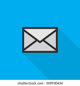 mail flat icon illustration isolated vector sign symbol 