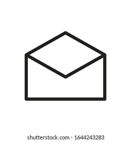 Mail flat icon on white background, envelope icon