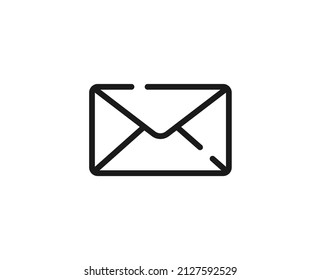 Mail flat icon. Single high quality outline symbol for web design or mobile app.  Mail thin line signs for design logo, visit card, etc. Outline pictogram EPS10